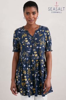 Seasalt Cornwall Blue Rame Organic Cotton Jersey Tunic (E32137) | €80