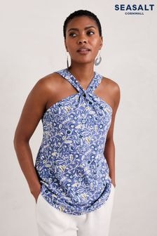 Seasalt Cornwall Blue Cinnibar Halter Neck Top (E32160) | $69