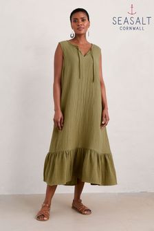 Seasalt Cornwall Teaspoon Bay Sleeveless Tiered Midi Dress (E32168) | 121 €