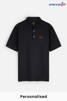My American Golf Mens Personalised Greg Norman Black Polo Shirt (E32186) | €37