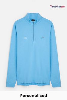 Personalised Greg Norman Mens Quarter Zip Midlayer  by My American Golf