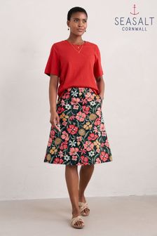 Noir - Seasalt Cornwall Multi Paint Pot Organic Cotton Skirt (E32282) | €69