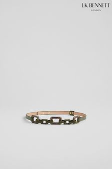 LK Bennett Green Aspen Resin Chain Leather Belt
