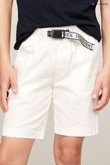 Tommy Hilfiger White Regular Fit Tapered Chino Shorts (E32741) | CHF 81 - CHF 89