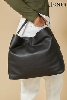 Jones Bootmaker Violetta Leather Shoulder Black Bag (E33006) | $180