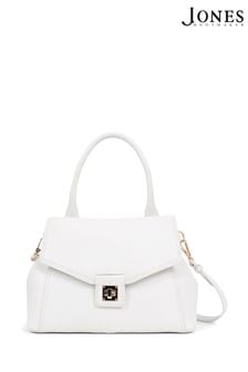 Jones Bootmaker Vanya Leather White Handbag (E33013) | AED549
