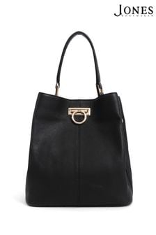 Jones Bootmaker Verna Leather Shoulder Black Bag (E33015) | 490 QAR