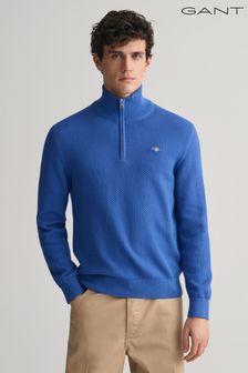 GANT Blue Zip Neck Jumpers Next Oman