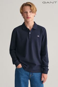 GANT Blue Teens Shield Piqué Polo Shirt (E33187) | €77