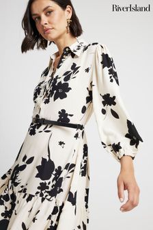 Women s River Island Cream Long Sleeve Dresses Next Luxembourg