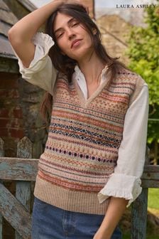 Laura Ashley Fairisle Knitted Vest Tank (E36693) | kr740