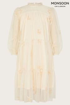 Monsoon Natural Imogen Beaded Maxi Dress (E38630) | ￥9,860 - ￥11,840