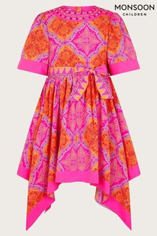 Monsoon Pink Hanky Hem Kimono Dress (E38648) | 253 SAR - 289 SAR