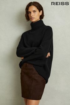 Baggy black polo neck jumper online