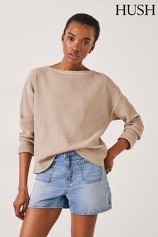 Hush Nude Faye Textured Waffle Top (E39123) | $77