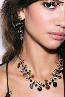 Rznobarevn - Jewelled Collar Necklace Made With Recycled Iron (E39920) | 705 K