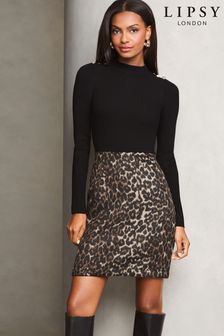 Lipsy leopard print midi skirt shop