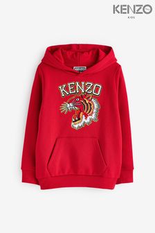 Czerwony - Kenzo Kids Varisty Tiger Logo Hoodie (E41219) | 915 zł - 1,420 zł