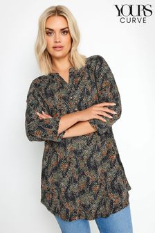 Yours Curve Black Abstract Printed Shirt (E41318) | €34