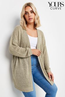 Naturalny - Yours Curve Knitted Cardigan (E41635) | 195 zł