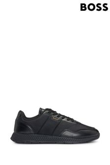 BOSS Black Textured-Sole Trainers In Mixed Materials (E41749) | $269