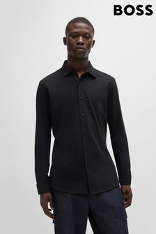 أسود - Boss Slim Fit Shirt In Cotton Shirt (E41821) | 563 ر.ق