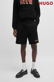 HUGO Logo-Detail Shorts In Cotton Terry (E42161) | OMR51