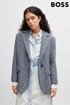 BOSS Blue BOSS Denim-Effect Tweed Jacket (E42229) | $461