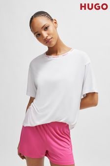 HUGO Pink HUGO Logo-Detail Pyjamas Stretch Jersey (E42275) | $135