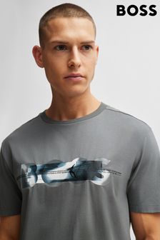 BOSS Grey Skate-Artwork T-Shirt In A Cotton Blend (E42314) | €98