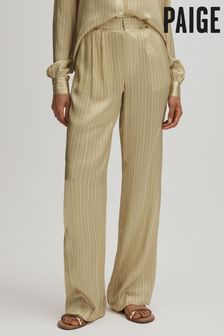 Paige Silk Striped Wide Leg Trousers (E42838) | €615