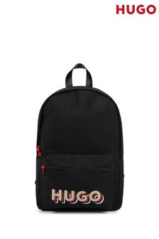 HUGO Black Logo Rucksack Bag With Zip Pocket (E44181) | 690 zł