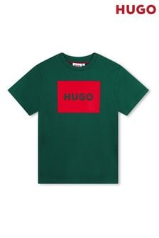 HUGO Green Logo Short Sleeve T-Shirt (E44190) | $60 - $77