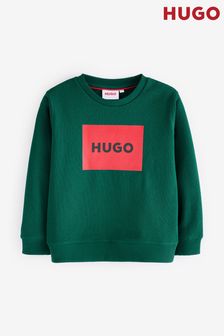 グリーン - Hugo Logo Fleece Crew Neck Sweatshirt (E44194) | ￥14,800 - ￥16,770