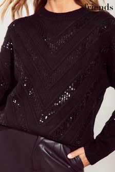 Next womens black jumpers clearance