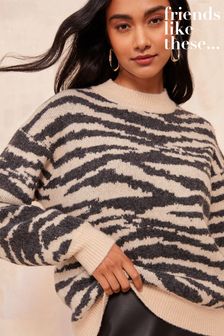 Friends Like These Black Print Casual Jumpers Next Luxembourg
