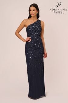 Adrianna papell blue sequin dress online