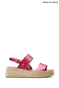 Moda In Pelle Pink Nashay Two Part Low Espdarille Wedges (E47431) | 438 د.إ