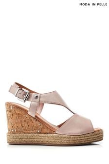 Moda In Pelle Petrina T Bar Front Wedge Sandals (E47432) | $153