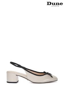 Dune London Cream Classy Slingback with Front Bow (E48512) | $135