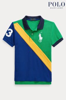 Polo Ralph Lauren Boys Pony Player Logo Colour Block Polo Shirt (E49597) | kr1 580