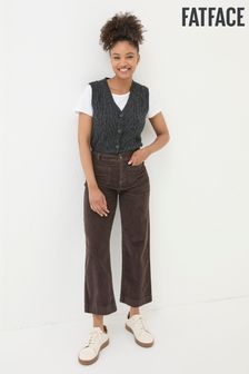 FatFace Keswick Brown Wide Leg Crop Jeans (E50118) | CHF 96