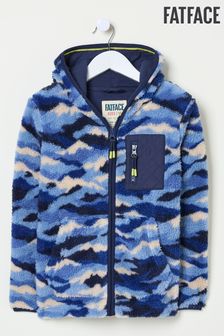 FatFace Blue Camo Zip Through Fleece (E50141) | $42