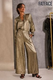 FatFace Bria Gold Bria Metallic Blouse (E50301) | $106