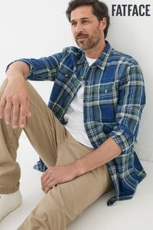 FatFace Western Blue/Green 100% Cotton Long Sleeve Check Shirt (E50453) | $84