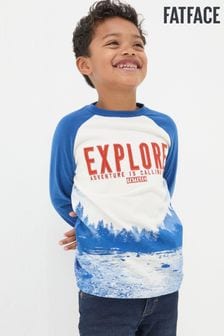 FatFace Blue Explore Graphic T Shirt (E50627) | $20