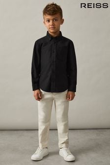 Reiss Black Greenwich Button Down Oxford Shirt (E50681) | $50