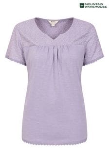 Mountain Warehouse Purple Naples Embroidered Womens Top (E50894) | kr530