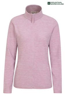 Mountain Warehouse Pink Womens Snowdon Melange Full-Zip Fleece (E50952) | OMR15