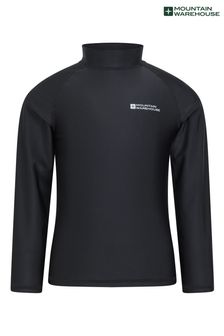Negru - Bluză cu protecție solară cu mânecă lungă pentru copii Mountain Warehouse (E50986) | 137 LEI